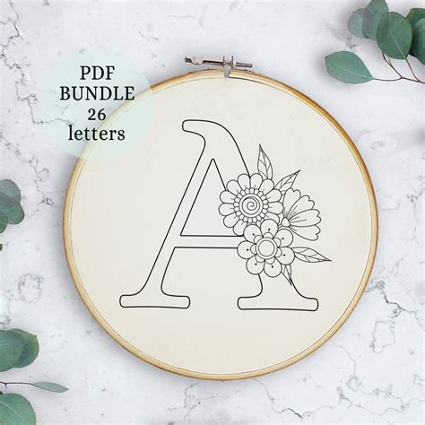Embroidery Template Alphabet