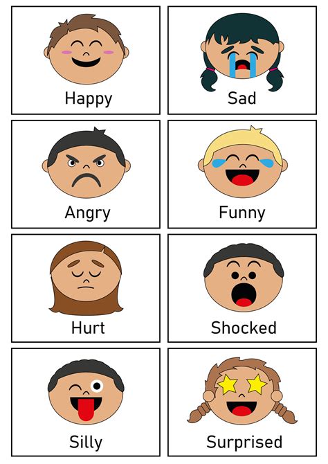 Emotion Faces Printable
