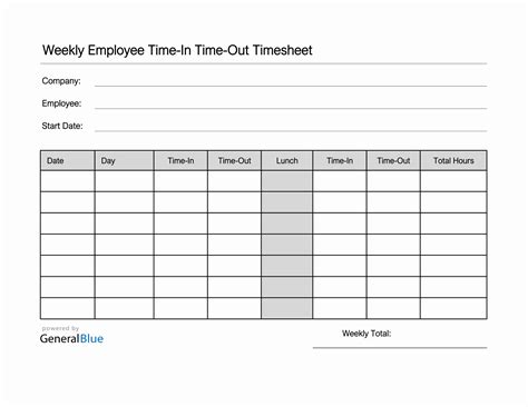 Employee Hours Template