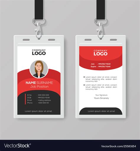 Employee Id Badge Template