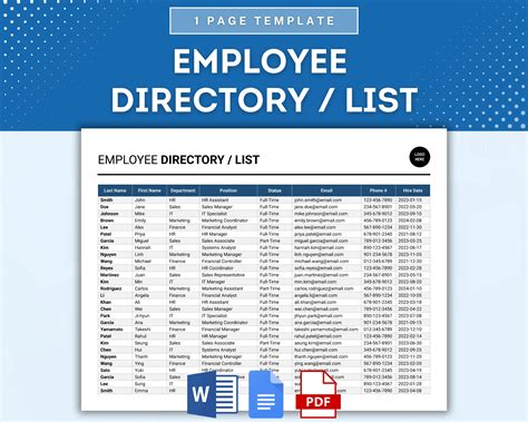 Employee Listing Template