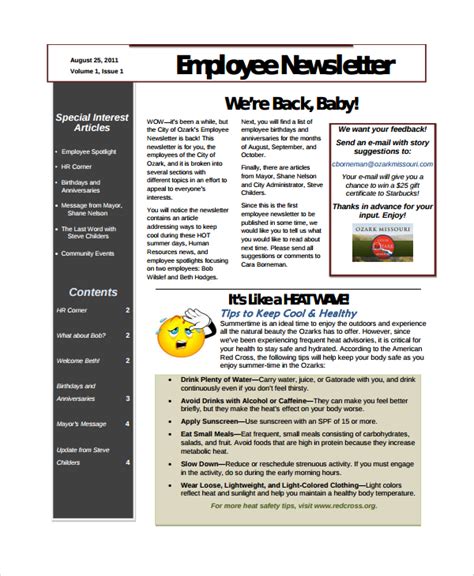 Employee Newsletter Template
