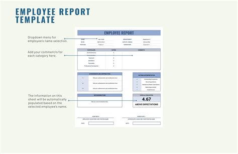 Employee Report Card Template