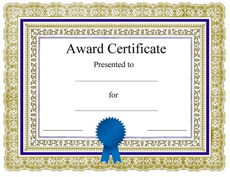 Empty Certificate Template