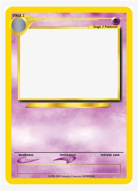 Empty Pokemon Card Template