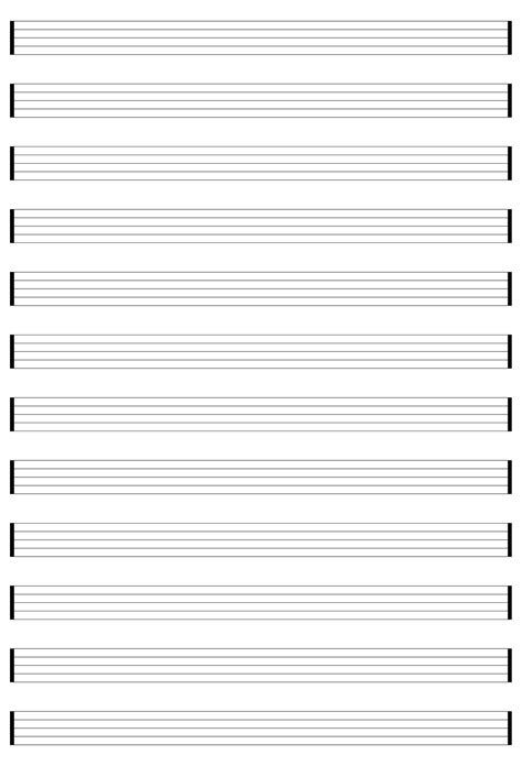 Empty Sheet Music Printable