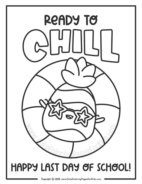 End Of School Coloring Pages Free Printable