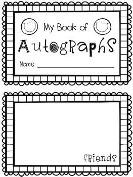 End Of Year Autograph Book Free Printable