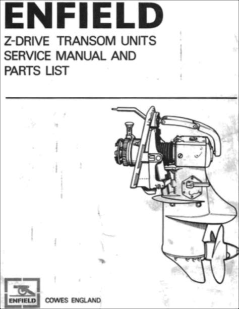 Enfield Z Drive Transom Unit Service Manual