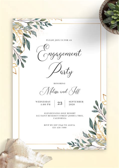 Engagement Party Invitation Template