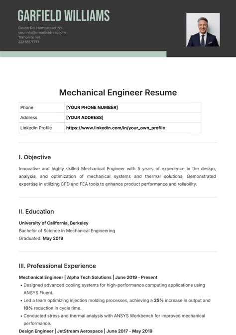 Engineer Resume Templates