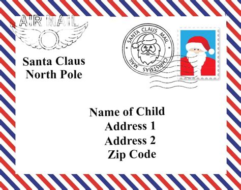 Envelope From Santa Template