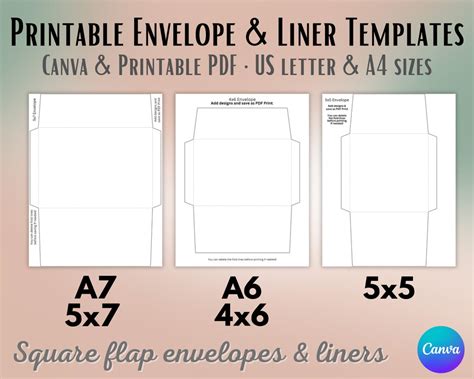 Envelope Liner Template Canva