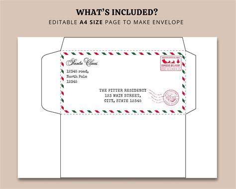 Envelope Santa Template