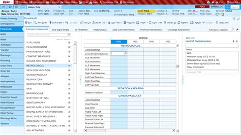 Epic Flowsheet Template