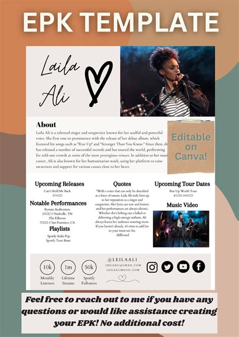 Epk Template Free