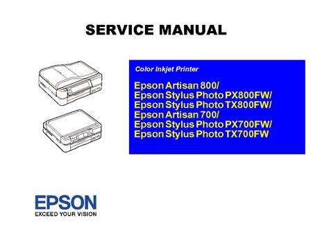 Epson Artisan 800 Px800fw Printer Service And Repair Manual