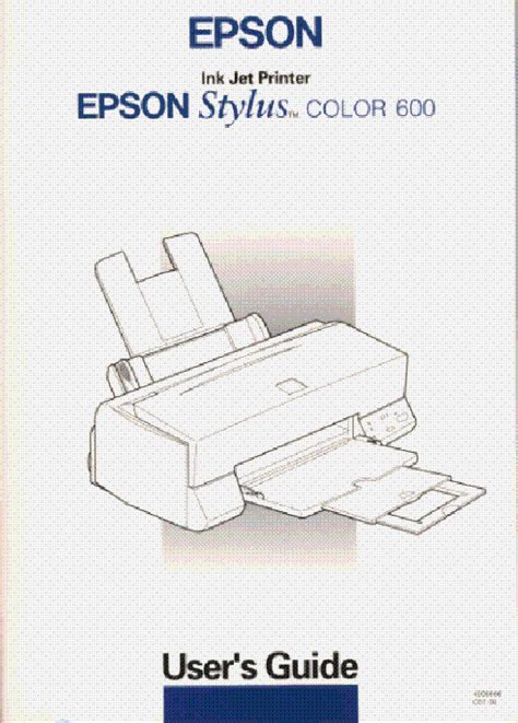 Epson Stylus Color 600 Color Ink Jet Printer Service Repair Manual