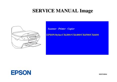 Epson Stylus Cx6500 Cx 6500 Printer Service Manual