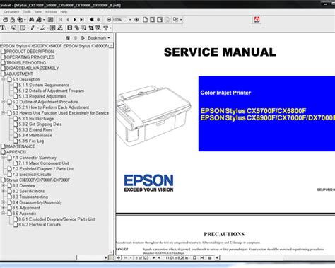 Epson Stylus Cx6900f Cx7000f Dx7000f Service Manual Repair Guide