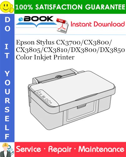 Epson Stylus Dx3800 Dx3850 Service Manual Reset Adjustment Software