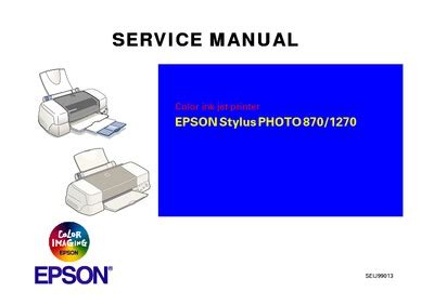 Epson Stylus Photo 870 1270 Printer Service Manual Rev B