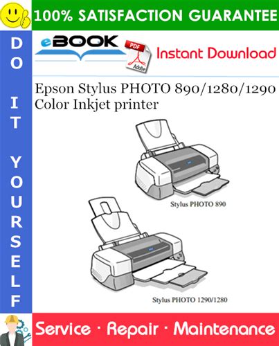 Epson Stylus Photo 890 1280 1290 Color Inkjet Printer Service Repair Manual