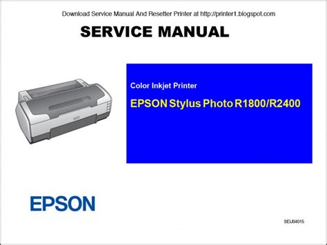 Epson Stylus Photo R1800 R2400 Service Manual