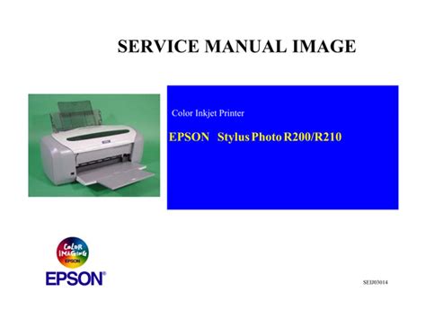 Epson Stylus Photo R200 R210 Service Manual