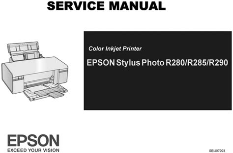 Epson Stylus Photo R280 R285 And R290 Printer Service Repair Workshop Manual