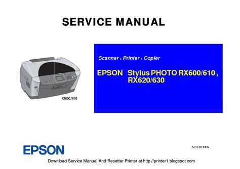 Epson Stylus Photo Rx600 Rx610 Rx620 Rx630 Service Manual Pdf