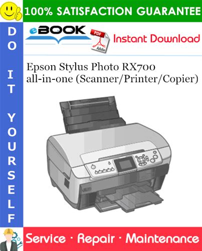 Epson Stylus Photo Rx700 All In One Scanner Printer Copier Service Repair Manual