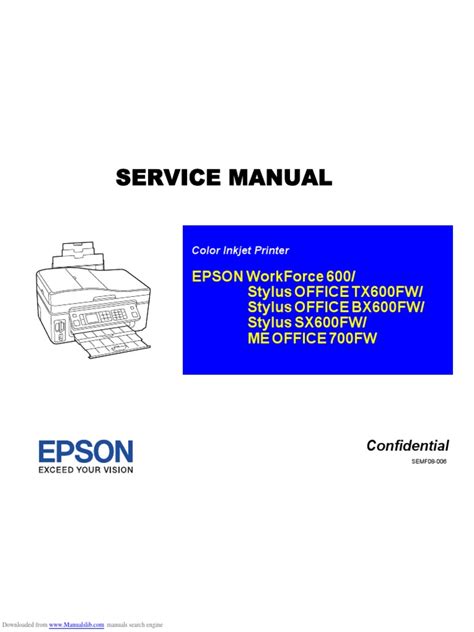 Epson Tx600fw Stylus Office Service Manual Download