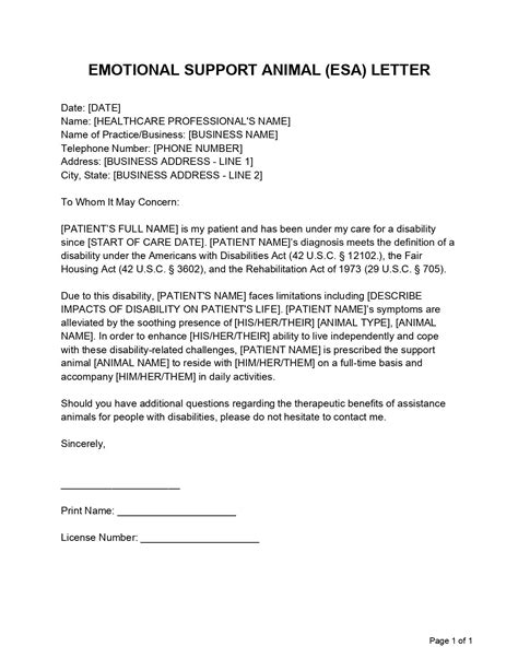 Esa Template Letter