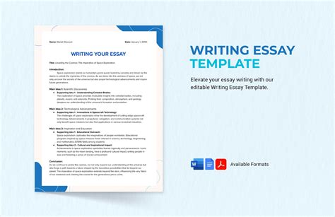 Essay Template Word