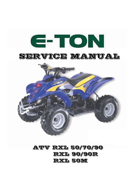 Eton Rxl 50m Atv Service Repair Pdf Manual Download