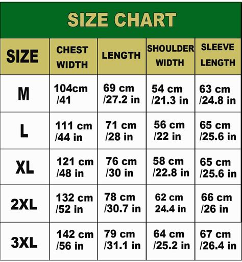 European Coat Size Chart