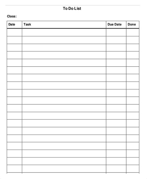 Event List Template