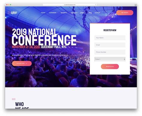 Event Management Website Templates
