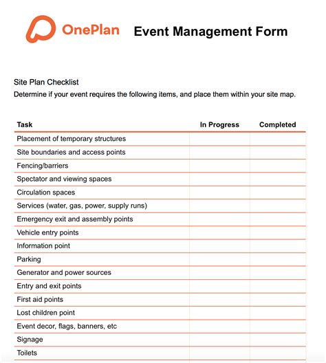 Event Organization Template