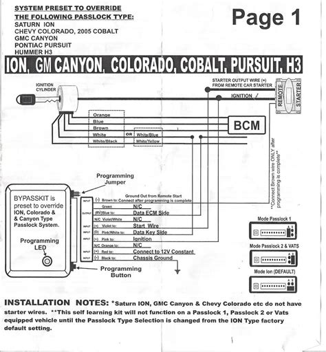 Evo Passlock Module Wiring Diagrams