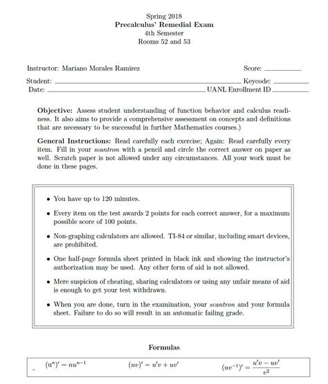 Exam Latex Template