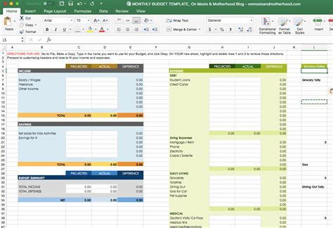Excel Budget Template Free