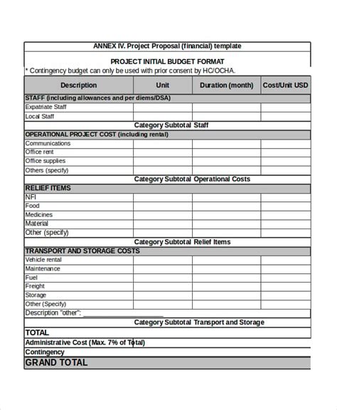 Excel Proposal Template