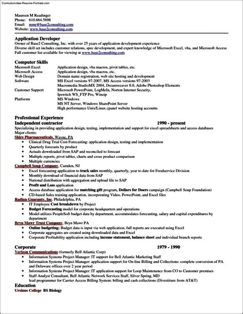 Excel Resume Template