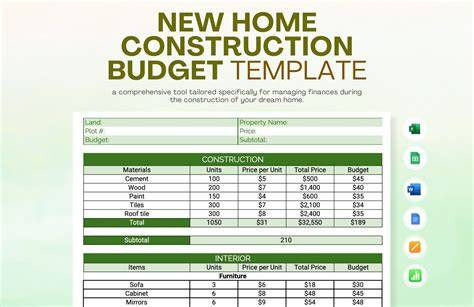 Excel Sheet Template For Saving To Build A New Home