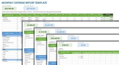 Excel Template For Monthly Expenses