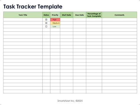 Excel Templates For Tracking Tasks