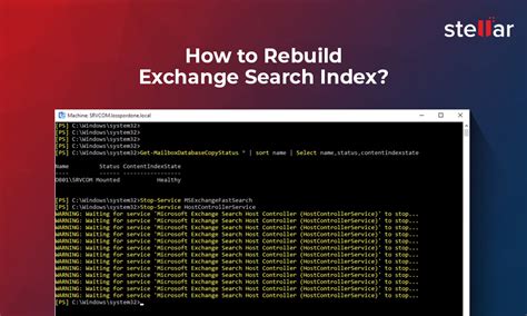 Exchange 2010 Rebuild Search Index Catalog