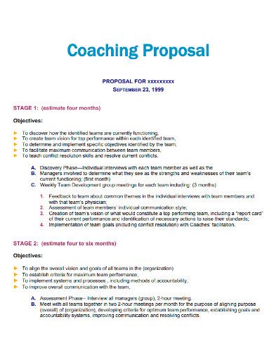 Executive Coaching Proposal Template